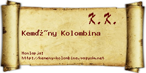 Kemény Kolombina névjegykártya